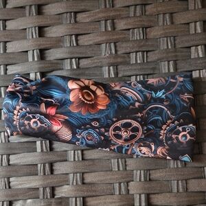 Constantly Varied Gear Navy and Copper Floral Gear Stretch Headband
